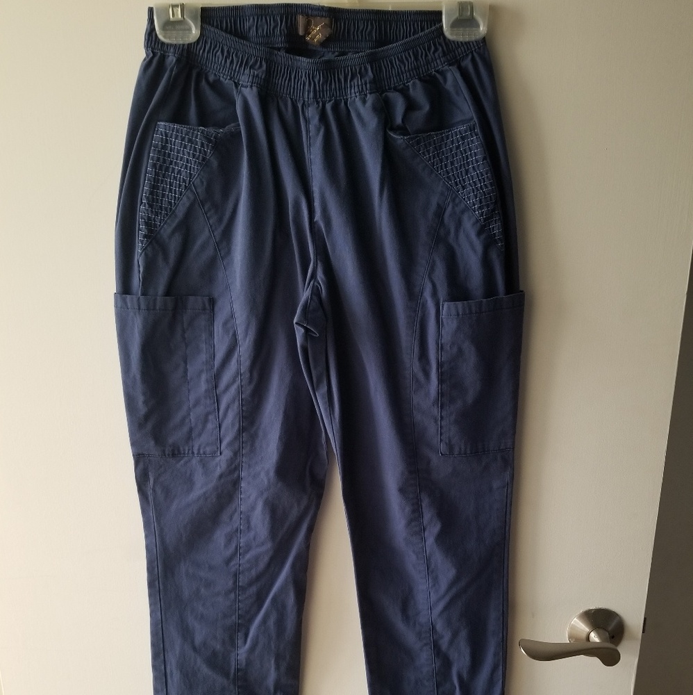 Jaanuu Navy Blue Moto scrub pants